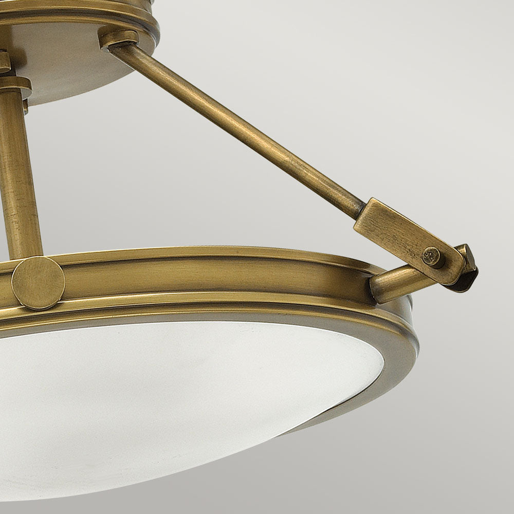 Collier 3-Light Semi-Flush Mount (Heritage Brass)