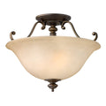 Dunhill 2-Light Royal Bronze Semi-Flush Mount