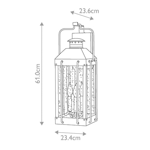 Fitzgerald 3 Light Large Wall Lantern