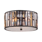 Gemma 3-Light Flush Mount Ceiling Light (Vintage Bronze Finish)