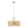 Gemma 3-Light Pendant (Silver Leaf & Crystal)