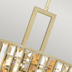Gemma 3-Light Pendant (Silver Leaf & Crystal)