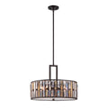 Gemma 3-Light Pendant (Vintage Bronze & Crystal)