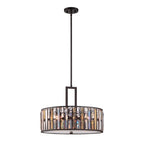 Gemma 3-Light Pendant (Vintage Bronze & Crystal)