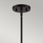 Gemma 3-Light Pendant (Vintage Bronze & Crystal)