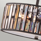 Gemma 3-Light Pendant (Vintage Bronze & Crystal)
