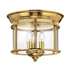 Gentry 3-Light Flush Mount Ceiling Light (Polished Brass Finish)