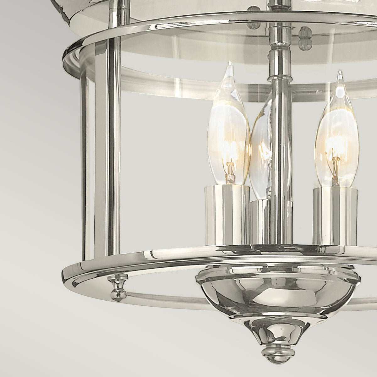 Gentry 3-Light Flush Mount Ceiling Light (Polished Nickel Finish)