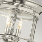 Gentry 3-Light Flush Mount Ceiling Light (Polished Nickel Finish)