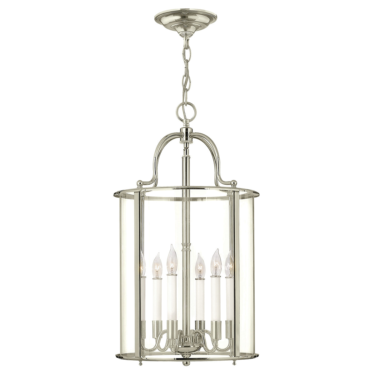 Gentry 6-Light Chandelier (Polished Nickel Finish)