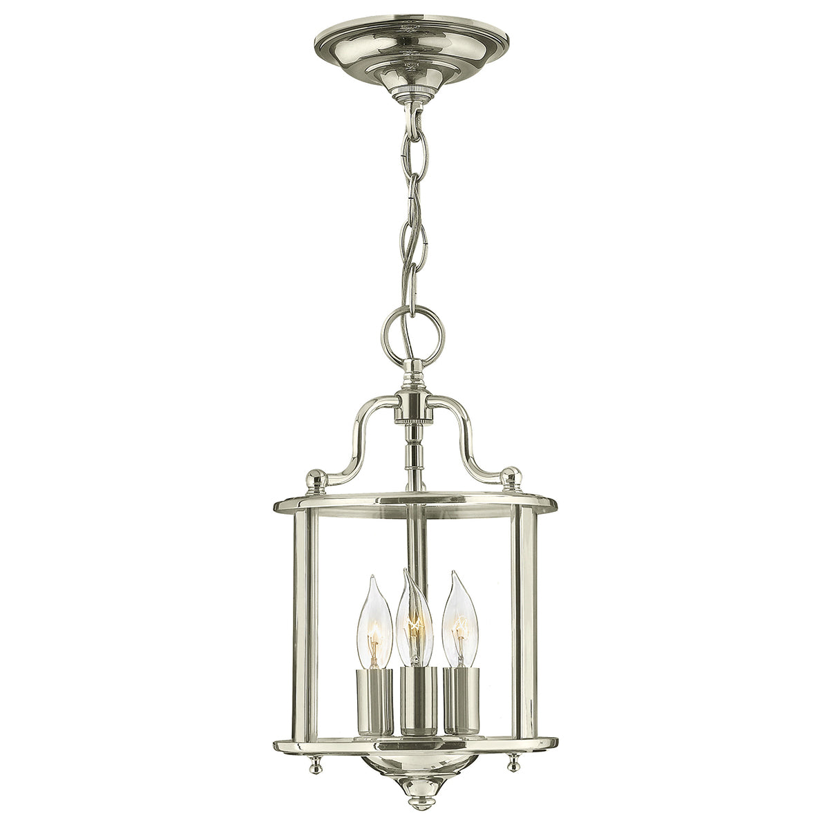 Gentry 3-Light Small Chandelier (Polished Nickel)