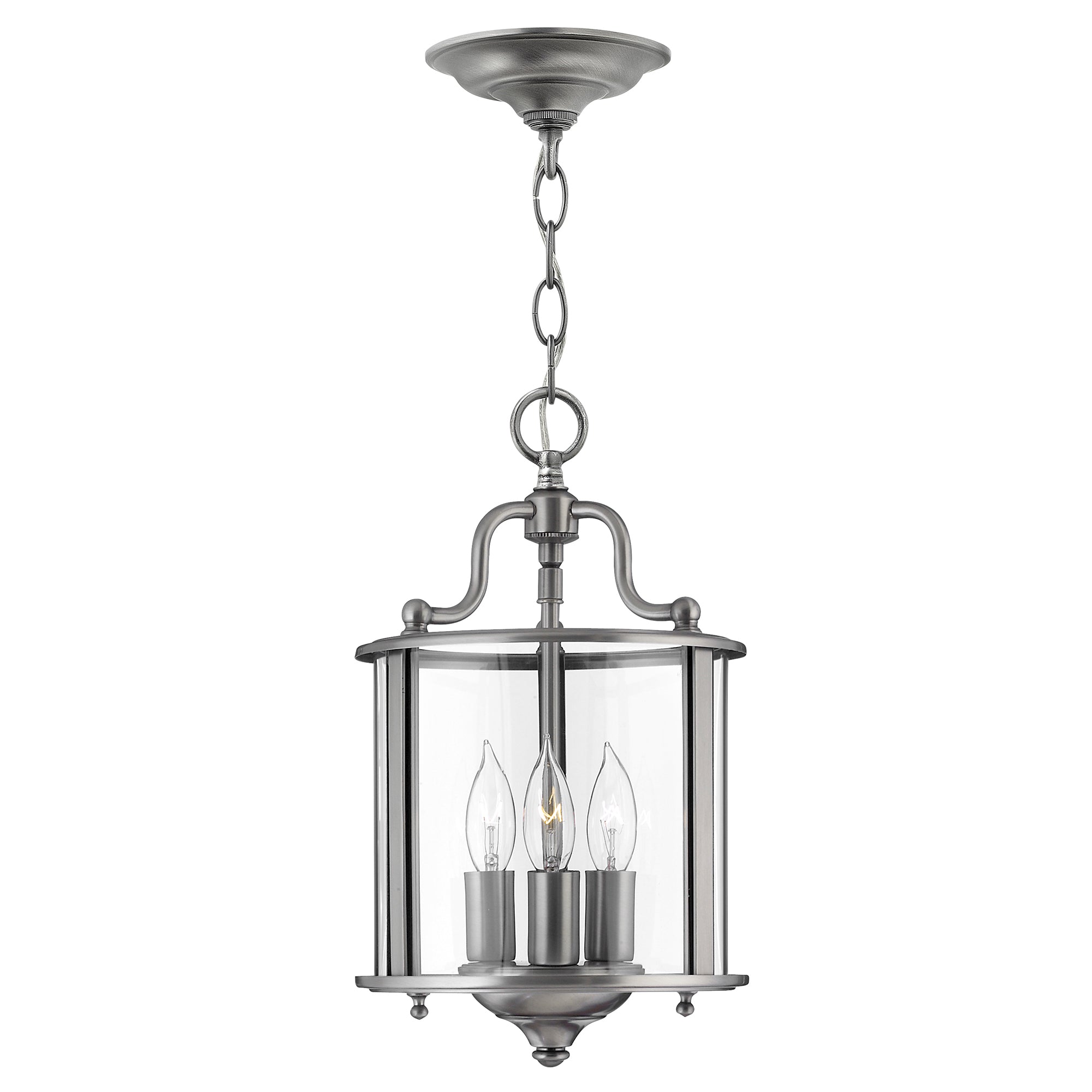 Gentry 3-Light Small Chandelier (Pewter Finish)