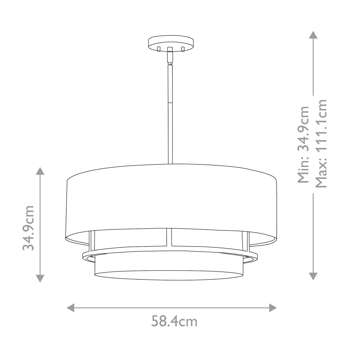 Graham 4 Light  Duo Mount  - Black