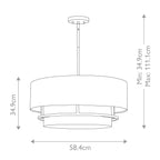 Graham 4 Light  Duo Mount  - Lacquered Brass