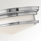 Hadley 3-Light Flush Mount Ceiling Light (Chrome Finish)