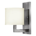 Hampton 1-Light Wall Sconce (White Linen Shade)