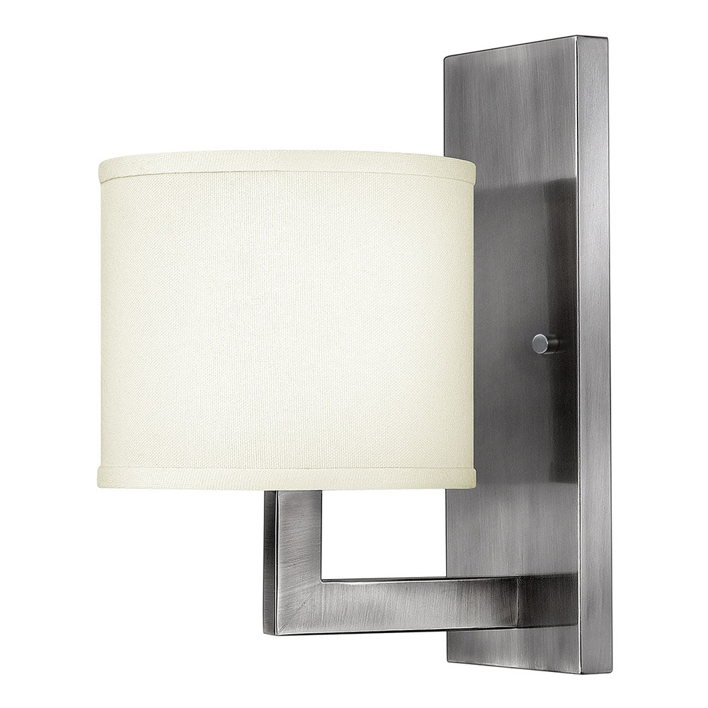 Hampton 1-Light Wall Sconce (White Linen Shade)