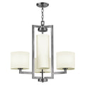 Hampton 4-Light Chandelier (White Linen Shade)