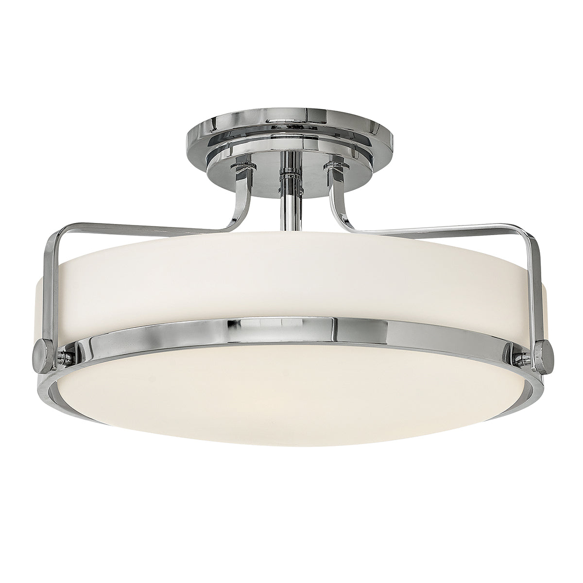 Harper Medium Semi-Flush Mount Ceiling Light (Polished Chrome)