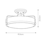 Harper 3 Light Medium Semi-Flush 1
