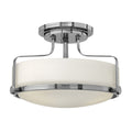 Harper Small Polished Chrome Semi-Flush Mount Ceiling Light