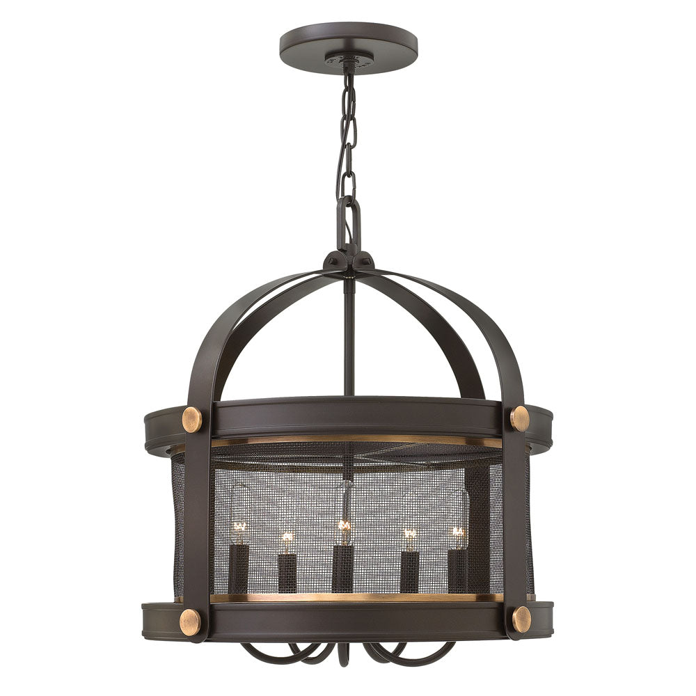 Huntersfield 1-Light Outdoor Hanging Lantern (Black Finish)
