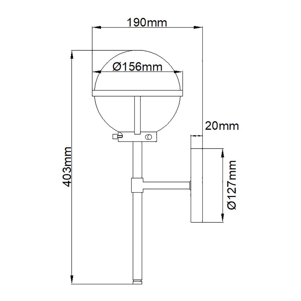 Hollis 1 Light Wall Light 3
