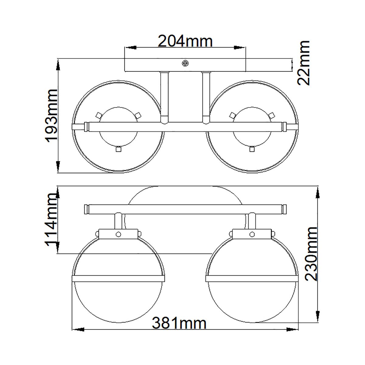 Hollis 2 Light Wall Light 7