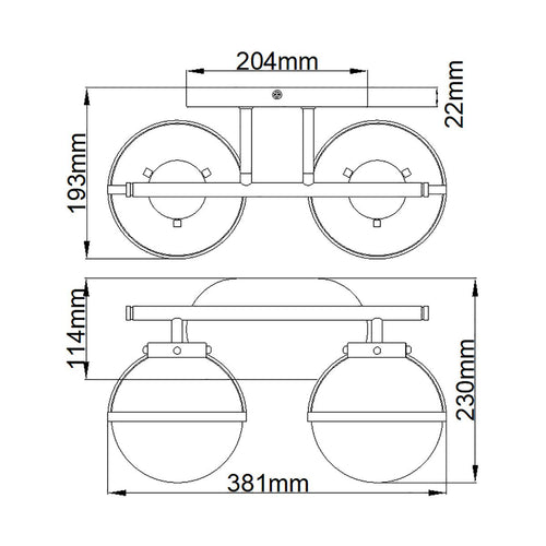 Hollis 2 Light Wall Light 7