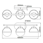 Hollis 3 Light Wall Light 8