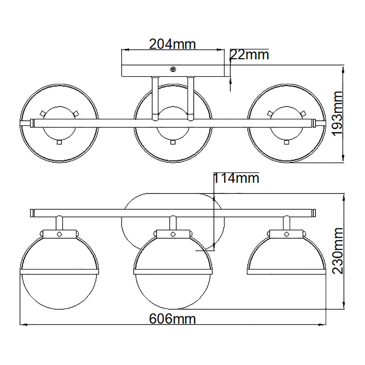 Hollis 3 Light Wall Light 8