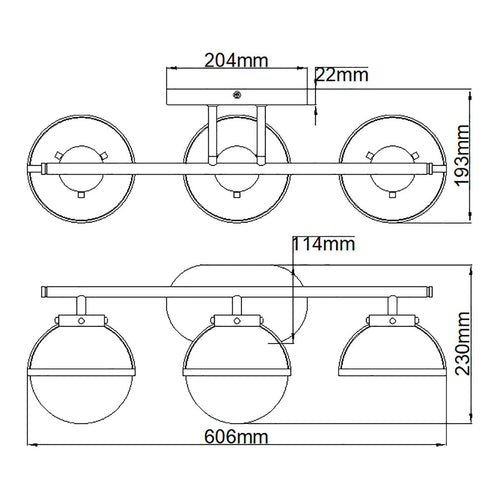 Hollis 3 Light Wall Light 8