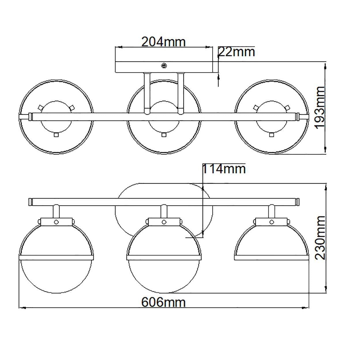 Hollis 3 Light Wall Light 9