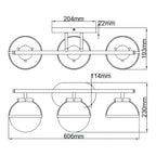 Hollis 3 Light Wall Light 22