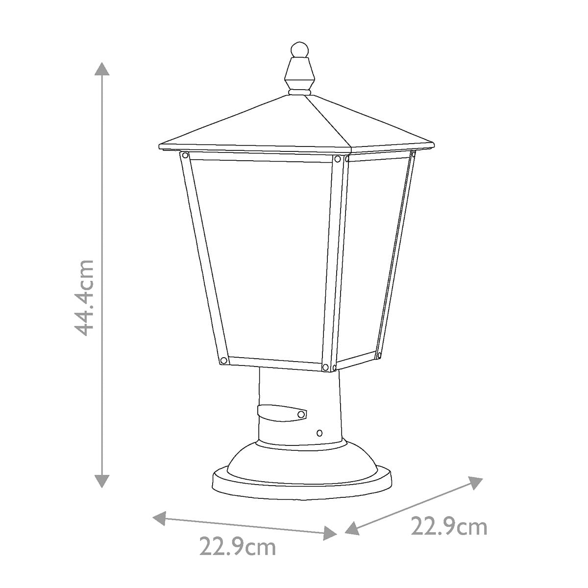 Huntersfield 2 Light Medium Pedestal Lantern