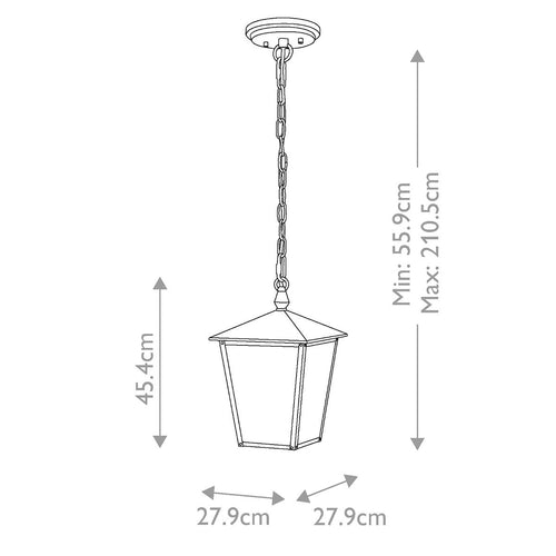 Huntersfield 3 Light Large Chain Lantern