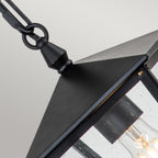 Huntersfield 1-Light Outdoor Hanging Lantern (Black Finish)