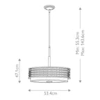 Jules 3 Light Pendant / Semi-Flush