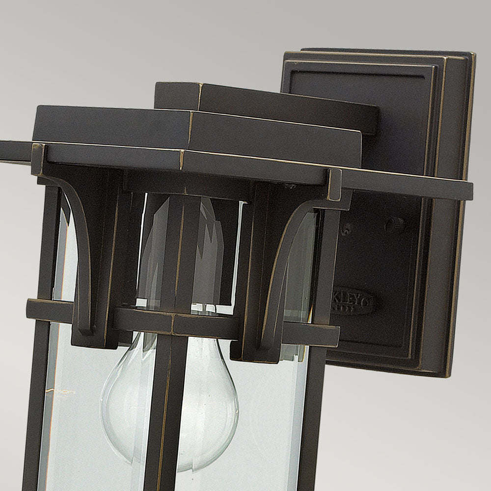 Manhattan Small Outdoor Wall Lantern (Oil Rubbed Bronze)