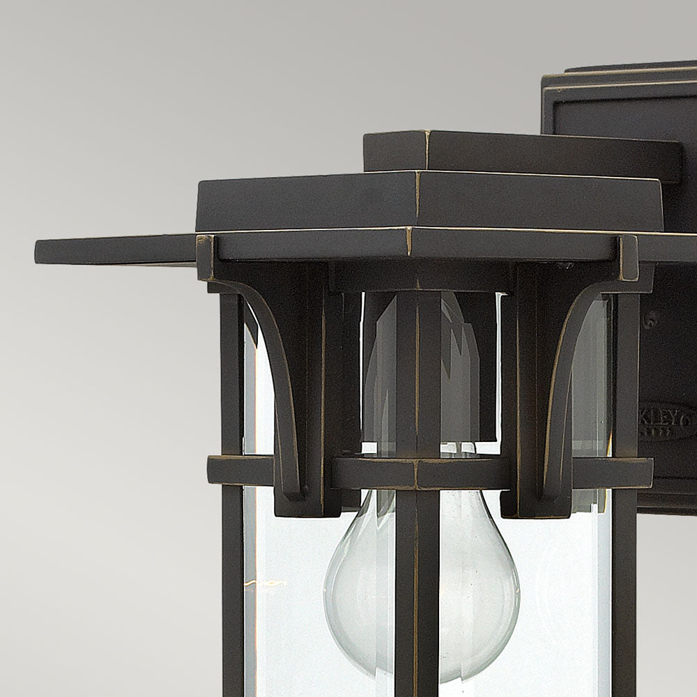 Manhattan Small Outdoor Wall Lantern (Oil Rubbed Bronze)