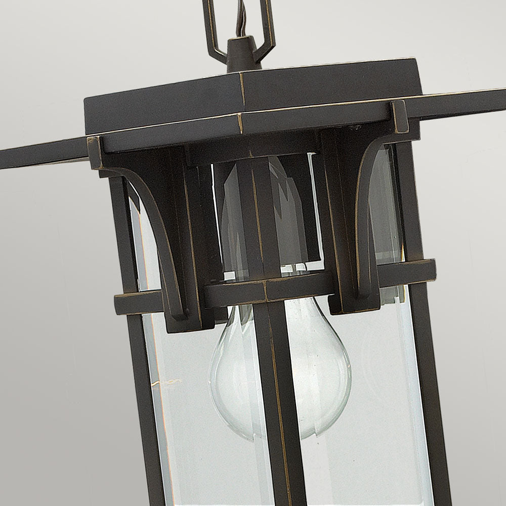 Manhattan 1-Light Hanging Lantern (Oil Rubbed Bronze)
