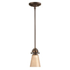 Mayflower 1-Light Mini Pendant Light (Olde Bronze Finish)