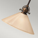 Mayflower Mini Pendant (Olde Bronze & Amber Glass)