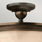 Mayflower 3-Light Semi-Flush Mount (Olde Bronze Finish)