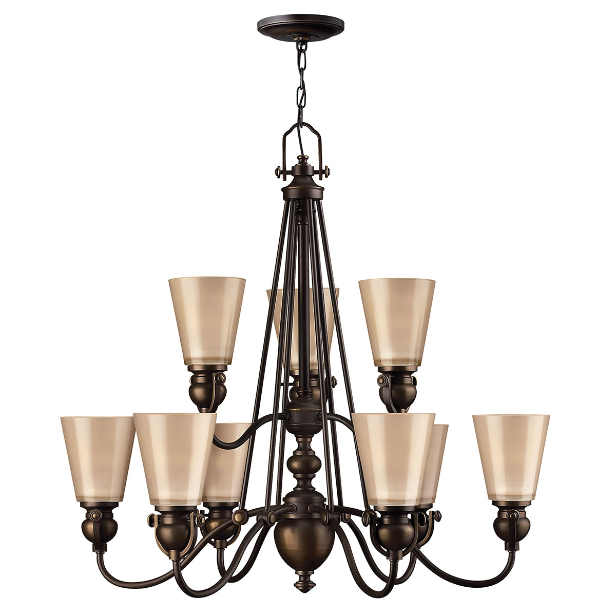 Mayflower 9-Light Chandelier (Olde Bronze Finish)