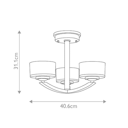 Meridian 3 Light Semi-Flush 1