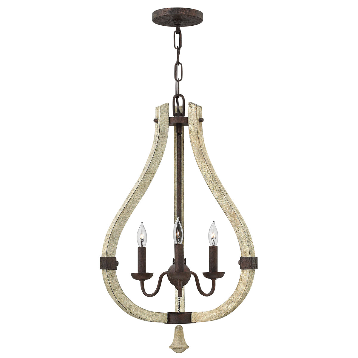 Middlefield 3-Light Chandelier (Rustic Chic Design)