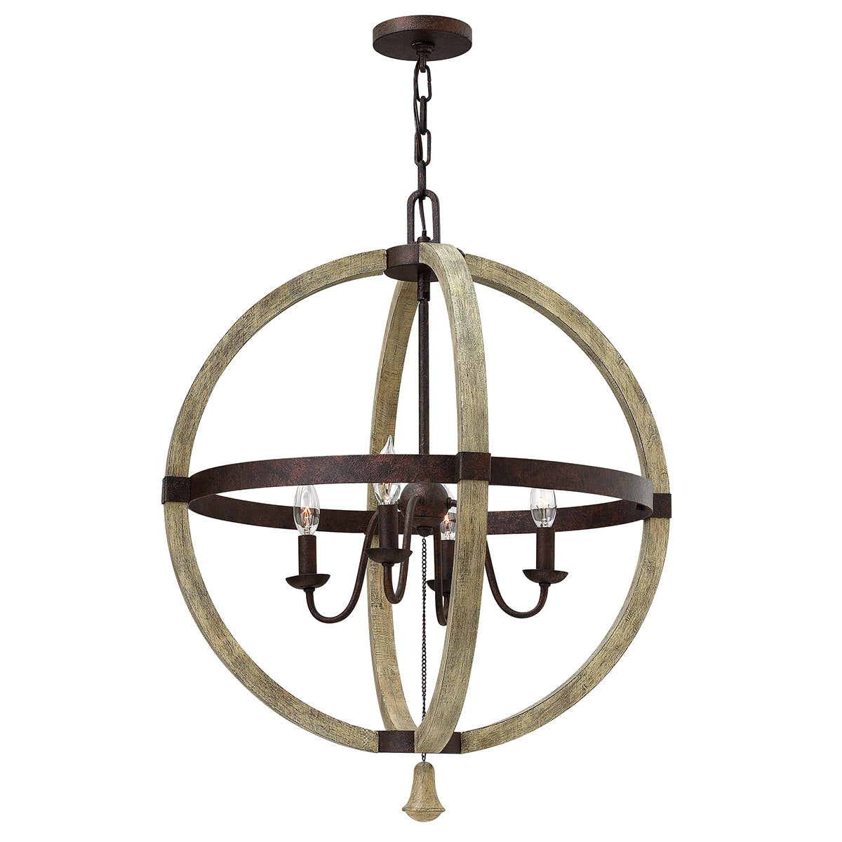 Middlefield 4-Light Chandelier (Rustic Chic Design)
