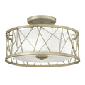 Nest 3-Light Semi-Flush Mount (Silver Leaf Finish)