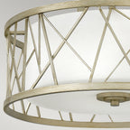 Nest 3-Light Semi-Flush Mount (Silver Leaf Finish)